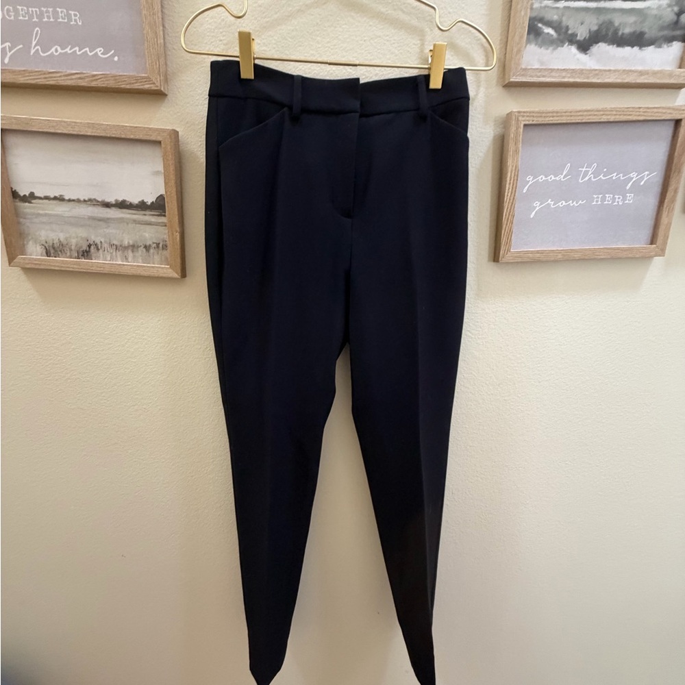 Express Black High-Rise Tapered Dress Pants